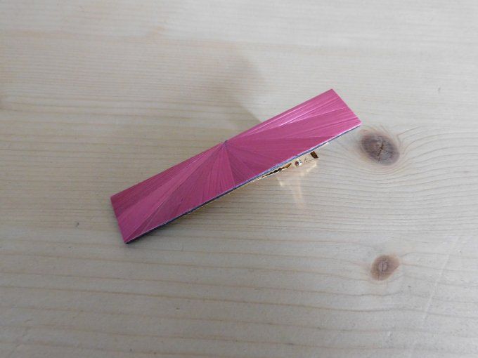 Barrette en marqueterie de paille