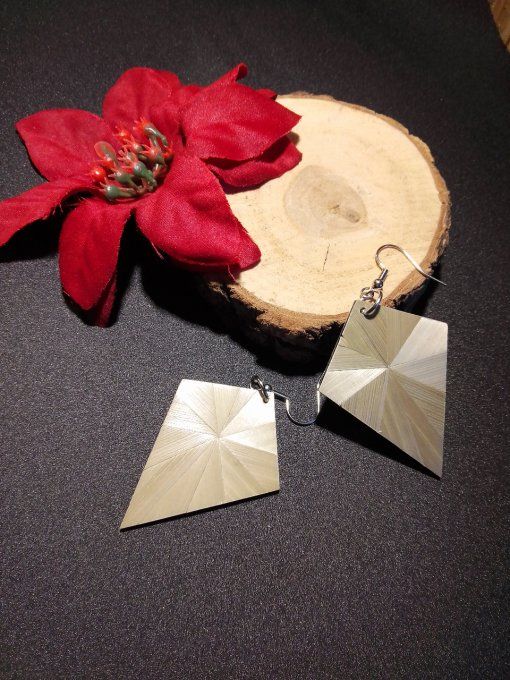 BOUCLES D OREILLES Eventail sable
