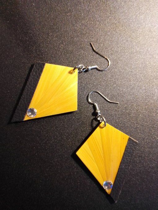 BOUCLES DOREILLES Eventail vieil or